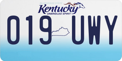 KY license plate 019UWY