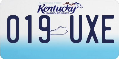 KY license plate 019UXE