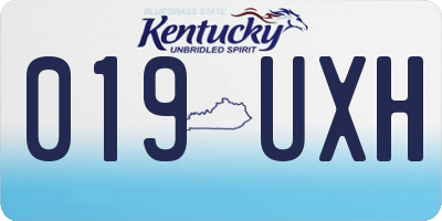 KY license plate 019UXH