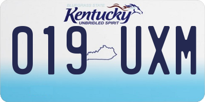 KY license plate 019UXM
