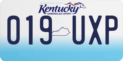 KY license plate 019UXP