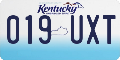 KY license plate 019UXT