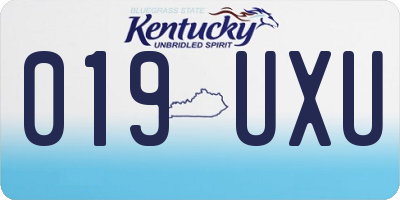 KY license plate 019UXU