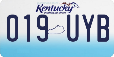 KY license plate 019UYB