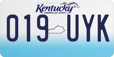 KY license plate 019UYK