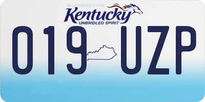 KY license plate 019UZP