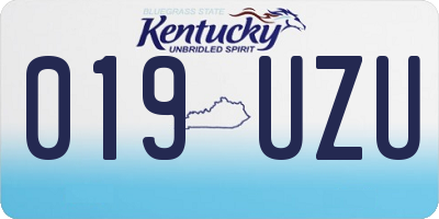 KY license plate 019UZU