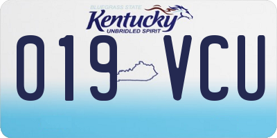 KY license plate 019VCU