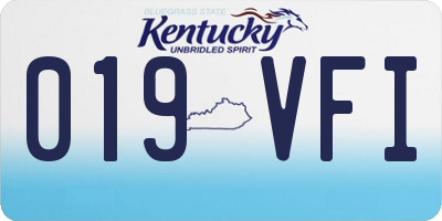 KY license plate 019VFI