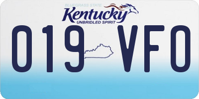 KY license plate 019VFO