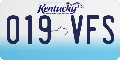 KY license plate 019VFS