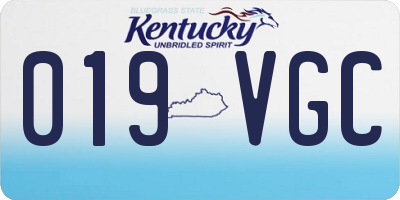 KY license plate 019VGC