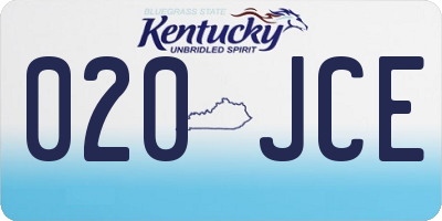 KY license plate 020JCE