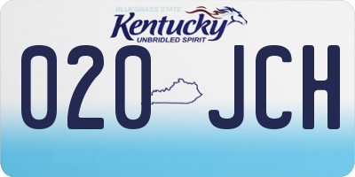 KY license plate 020JCH