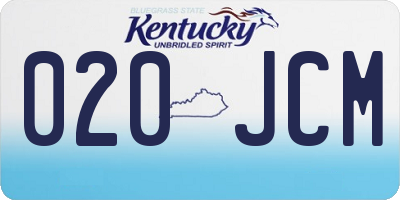 KY license plate 020JCM