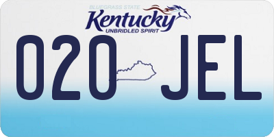 KY license plate 020JEL