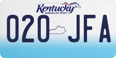 KY license plate 020JFA