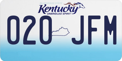 KY license plate 020JFM