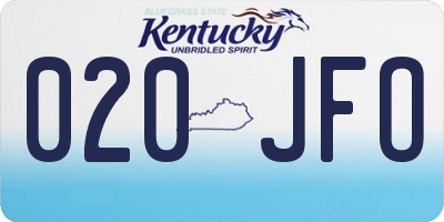 KY license plate 020JFO