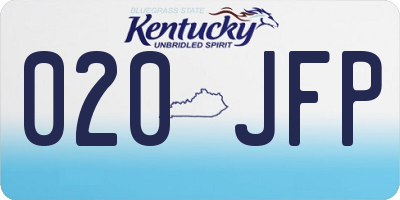 KY license plate 020JFP
