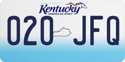 KY license plate 020JFQ