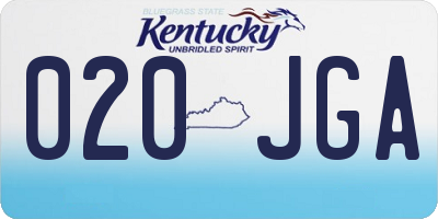 KY license plate 020JGA