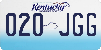KY license plate 020JGG
