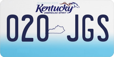 KY license plate 020JGS