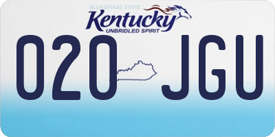 KY license plate 020JGU