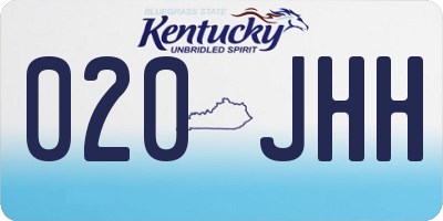 KY license plate 020JHH