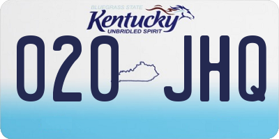 KY license plate 020JHQ