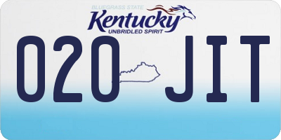 KY license plate 020JIT