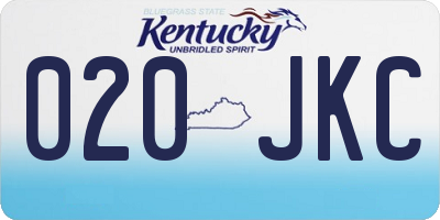 KY license plate 020JKC