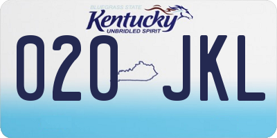 KY license plate 020JKL