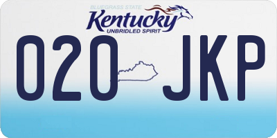 KY license plate 020JKP