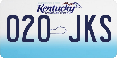 KY license plate 020JKS