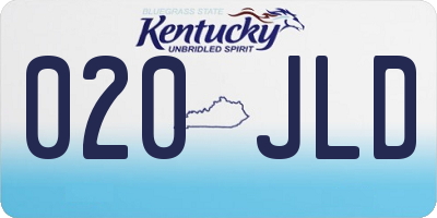 KY license plate 020JLD