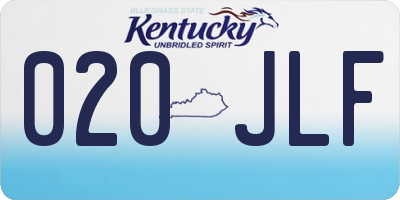 KY license plate 020JLF