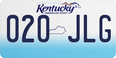 KY license plate 020JLG