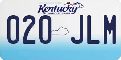 KY license plate 020JLM