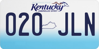 KY license plate 020JLN