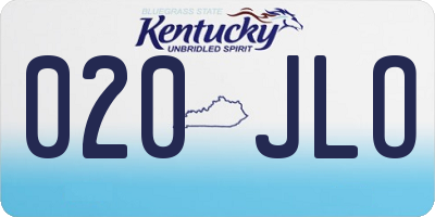 KY license plate 020JLO
