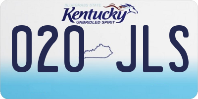 KY license plate 020JLS