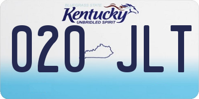 KY license plate 020JLT