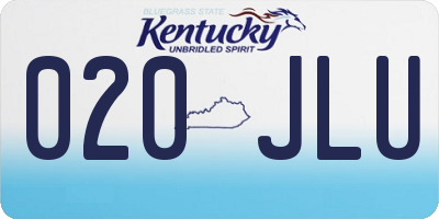 KY license plate 020JLU