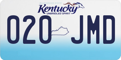 KY license plate 020JMD
