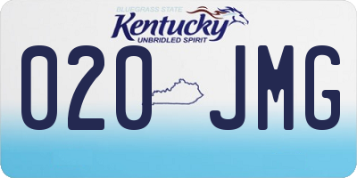KY license plate 020JMG
