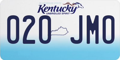 KY license plate 020JMO