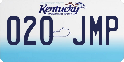 KY license plate 020JMP