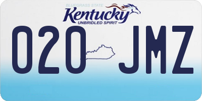 KY license plate 020JMZ